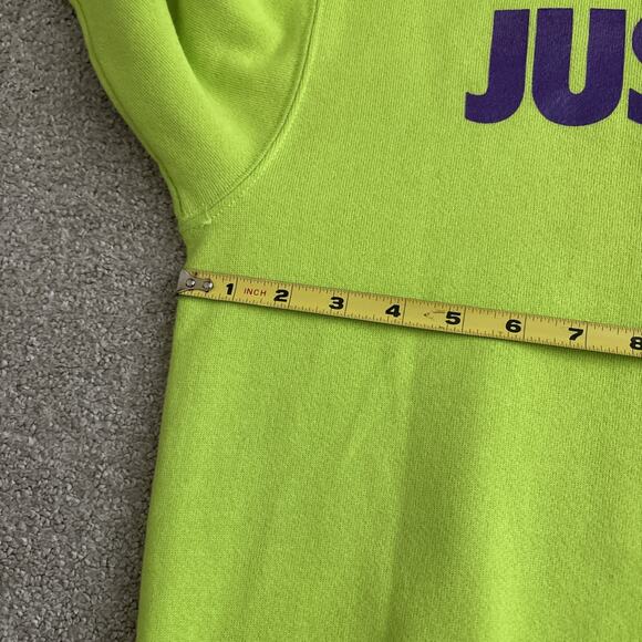 Nike Vintage Sweatshirt Just Do It Swoosh Fleece Pullover Green Made In USA Sz S - Picture 5 of 8